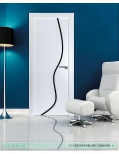 PUERTA LACADA DISEÑO GRUPO C EN BLOCK CIEGA BL MODELO 862 (INCRUSTACION ALTO BRILLO)