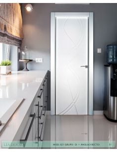 PUERTA LACADA DISEÑO GRUPO D EN BLOCK CIEGA BL LIA MODELO 821 ANGULO RECTO