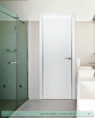 PUERTA LACADA DISEÑO GRUPO D EN BLOCK CIEGA BL LIA MODELO 850 ANGULO RECTO