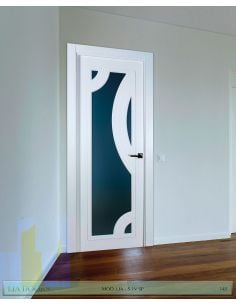 PUERTA LACADA DISEÑO GRUPO B EN BLOCK VIDRIERA PARRILLA 1V BL LIA 5 1V SP