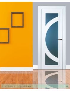 PUERTA LACADA DISEÑO GRUPO B EN BLOCK VIDRIERA PARRILLA 1V BL LIA 7 1V SP