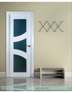 PUERTA LACADA DISEÑO GRUPO B EN BLOCK VIDRIERA PARRILLA 1V BL LIA 9 1V SP