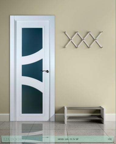 PUERTA LACADA DISEÑO GRUPO B EN BLOCK VIDRIERA PARRILLA 1V BL LIA 9 1V SP